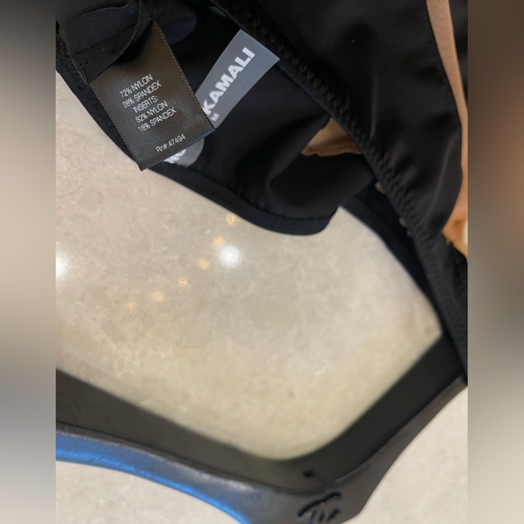 Norma Kamali Snake Mesh One Shoulder In Black / Nude Bikini Top Size M - Picture 11 of 12